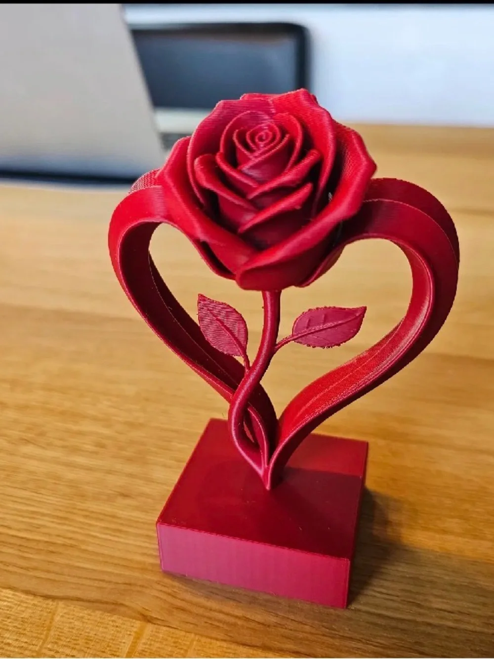 Decorative Red Rose Heart Accent - Unbranded